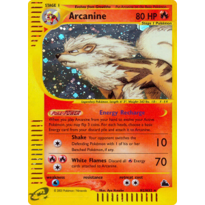 Rare Holo Arcanine H2/144 Pokemon TCG E-Card Skyridge