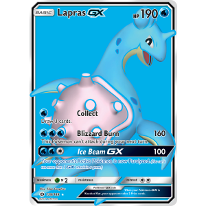 Rare Ultra Lapras-GX 139/149 Pokemon TCG Sun & Moon Sun & Moon