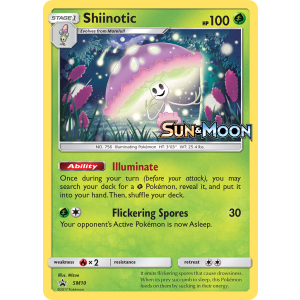 Promo Shiinotic SM10/248 Pokemon TCG Sun & Moon SM Black Star Promos