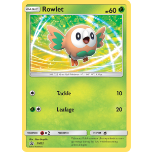 Promo Rowlet SM22/248 Pokemon TCG Sun & Moon SM Black Star Promos