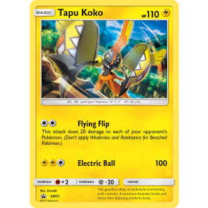 Promo Tapu Koko SM31/248 Pokemon TCG Sun & Moon SM Black Star Promos