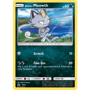 Promo Alolan Meowth SM43/248 Pokemon TCG Sun & Moon SM Black Star Promos