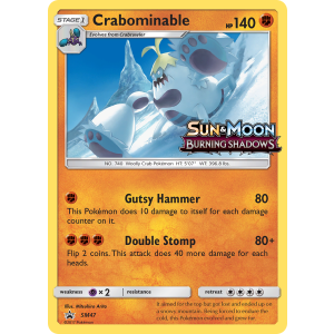 Promo Crabominable SM47/248 Pokemon TCG Sun & Moon SM Black Star Promos