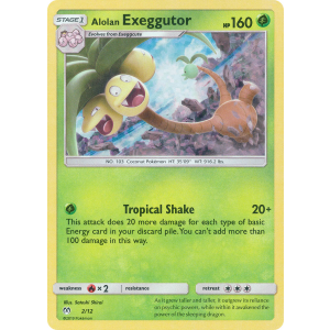  Alolan Exeggutor 2/12 Pokemon TCG Other McDonald's Collection 2019