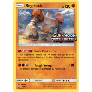 Promo Regirock SM74/248 Pokemon TCG Sun & Moon SM Black Star Promos