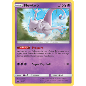 Promo Mewtwo SM77/248 Pokemon TCG Sun & Moon SM Black Star Promos