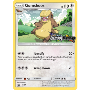 Promo Gumshoos SM97/248 Pokemon TCG Sun & Moon SM Black Star Promos