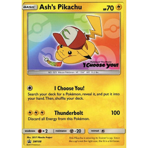 Promo Ash's Pikachu SM108/248 Pokemon TCG Sun & Moon SM Black Star Promos