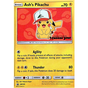 Promo Ash's Pikachu SM109/248 Pokemon TCG Sun & Moon SM Black Star Promos