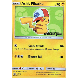 Promo Ash's Pikachu SM112/248 Pokemon TCG Sun & Moon SM Black Star Promos