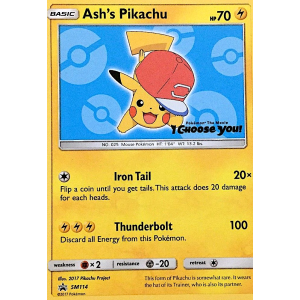 Promo Ash's Pikachu SM114/248 Pokemon TCG Sun & Moon SM Black Star Promos