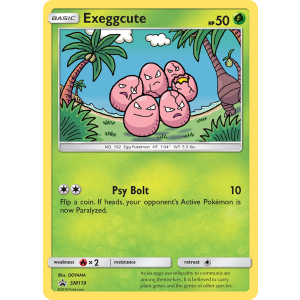 Promo Exeggcute SM119/248 Pokemon TCG Sun & Moon SM Black Star Promos