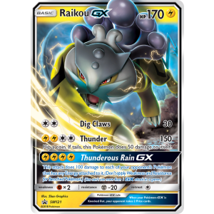 Promo Raikou-GX SM121/248 Pokemon TCG Sun & Moon SM Black Star Promos