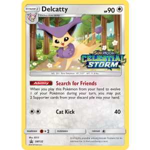 Promo Delcatty SM132/248 Pokemon TCG Sun & Moon SM Black Star Promos