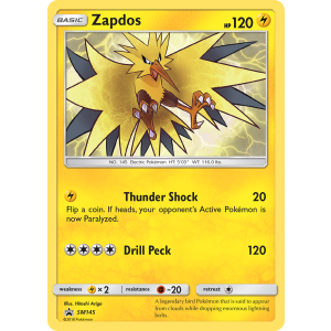 Promo Zapdos SM145/248 Pokemon TCG Sun & Moon SM Black Star Promos