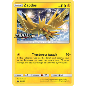 Promo Zapdos SM159/248 Pokemon TCG Sun & Moon SM Black Star Promos