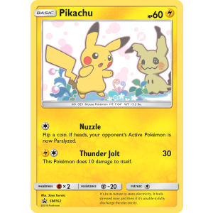 Promo Pikachu SM162/248 Pokemon TCG Sun & Moon SM Black Star Promos