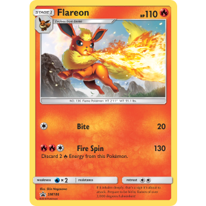 Promo Flareon SM186/248 Pokemon TCG Sun & Moon SM Black Star Promos