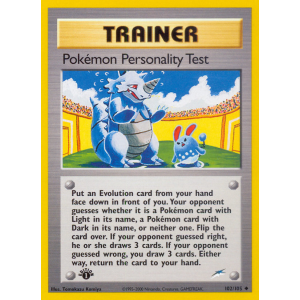 Pokémon Personality Test 102/105 Pokemon TCG Neo Neo Destiny