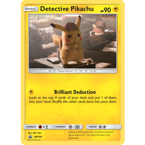 Promo Detective Pikachu SM194/248 Pokemon TCG Sun & Moon SM Black Star Promos