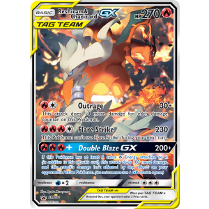 Promo Reshiram & Charizard-GX SM201/248 Pokemon TCG Sun & Moon SM Black Star Promos