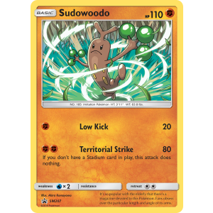 Promo Sudowoodo SM207/248 Pokemon TCG Sun & Moon SM Black Star Promos