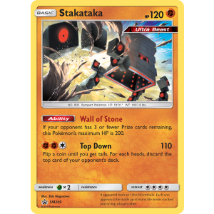 Promo Stakataka SM209/248 Pokemon TCG Sun & Moon SM Black Star Promos