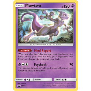 Promo Mewtwo SM214/248 Pokemon TCG Sun & Moon SM Black Star Promos