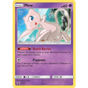 Promo Mew SM215/248 Pokemon TCG Sun & Moon SM Black Star Promos