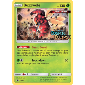 Promo Buzzwole SM218/248 Pokemon TCG Sun & Moon SM Black Star Promos