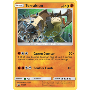 Promo Terrakion SM223/248 Pokemon TCG Sun & Moon SM Black Star Promos