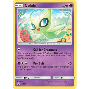 Promo Celebi SM224/248 Pokemon TCG Sun & Moon SM Black Star Promos