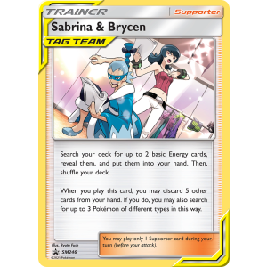 Promo Sabrina & Brycen SM246/248 Pokemon TCG Sun & Moon SM Black Star Promos