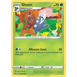 Gloom 2/159 Pokemon TCG Sword & Shield Crown Zenith