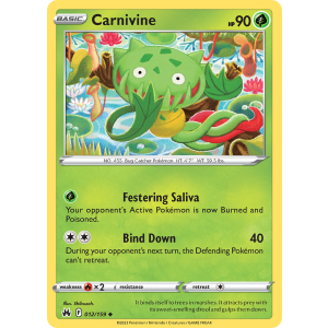 Carnivine 12/159 Pokemon TCG Sword & Shield Crown Zenith