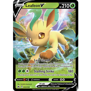 Rare Holo V Leafeon V 13/159 Pokemon TCG Sword & Shield Crown Zenith