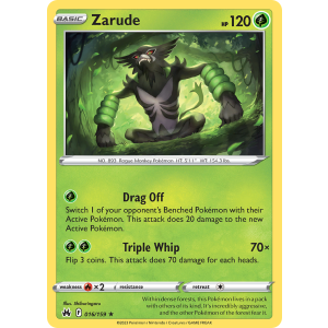 Rare Holo Zarude 16/159 Pokemon TCG Sword & Shield Crown Zenith