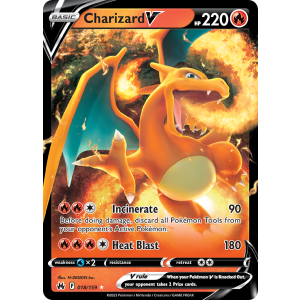 Rare Holo V Charizard V 18/159 Pokemon TCG Sword & Shield Crown Zenith