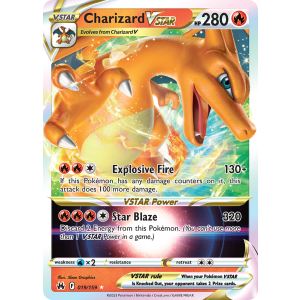 Rare Holo VSTAR Charizard VSTAR 19/159 Pokemon TCG Sword & Shield Crown Zenith