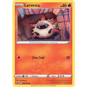 Larvesta 24/159 Pokemon TCG Sword & Shield Crown Zenith