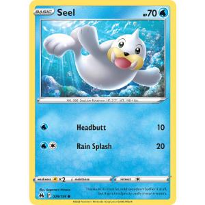 Seel 29/159 Pokemon TCG Sword & Shield Crown Zenith