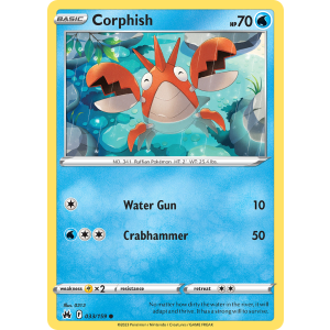 Corphish 33/159 Pokemon TCG Sword & Shield Crown Zenith