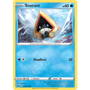 Snorunt 34/159 Pokemon TCG Sword & Shield Crown Zenith