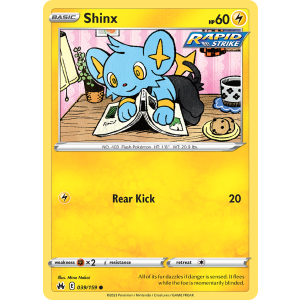 Shinx 39/159 Pokemon TCG Sword & Shield Crown Zenith