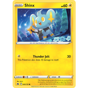 Shinx 40/159 Pokemon TCG Sword & Shield Crown Zenith