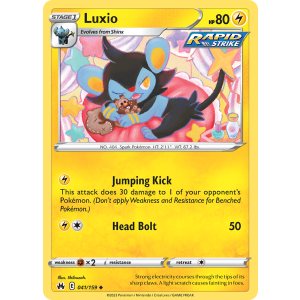 Luxio 41/159 Pokemon TCG Sword & Shield Crown Zenith