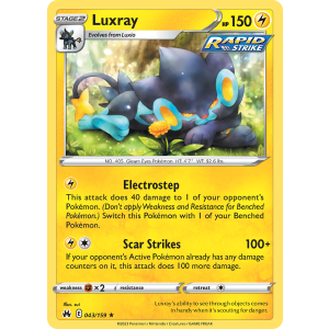 Luxray 43/159 Pokemon TCG Sword & Shield Crown Zenith