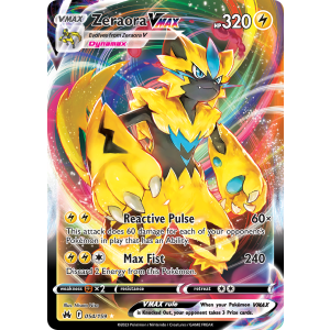 Rare Holo VMAX Zeraora VMAX 54/159 Pokemon TCG Sword & Shield Crown Zenith