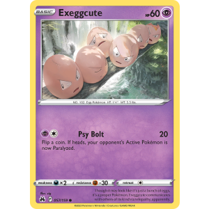 Exeggcute 57/159 Pokemon TCG Sword & Shield Crown Zenith