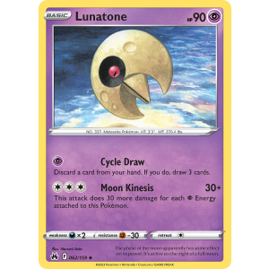 Lunatone 62/159 Pokemon TCG Sword & Shield Crown Zenith